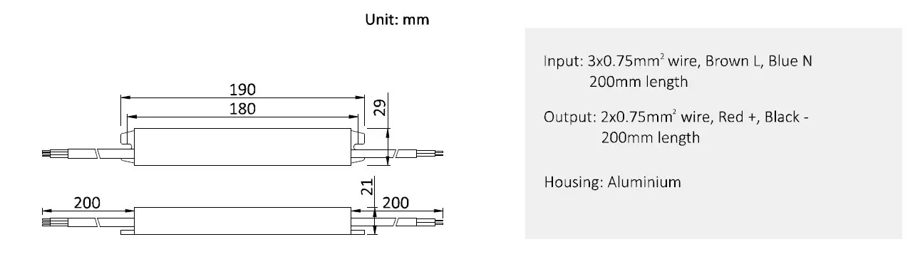 Napájecí led zdroj 24V 45W IP67 5let záruka